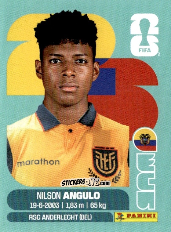 Sticker Nilson Angulo - Fifa World Cup 2026. Standard Edition n. ECU17 - Panini