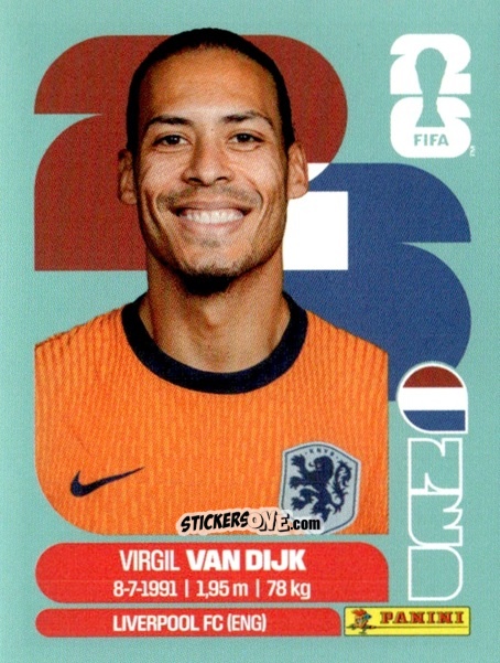 Figurina Virgil Van Dijk - Fifa World Cup 2026. Standard Edition n. NED3 - Panini