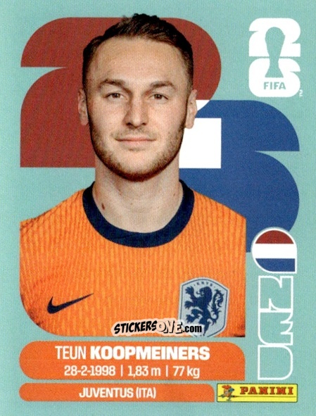 Figurina Teun Koopmeiners - Fifa World Cup 2026. Standard Edition n. NED12 - Panini