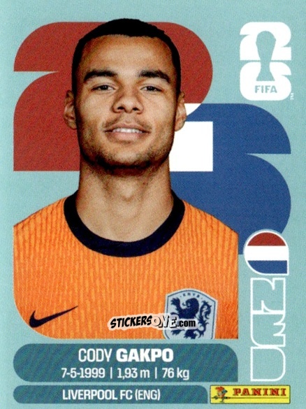 Cromo Cody Gakpo - Fifa World Cup 2026. Standard Edition n. NED20 - Panini