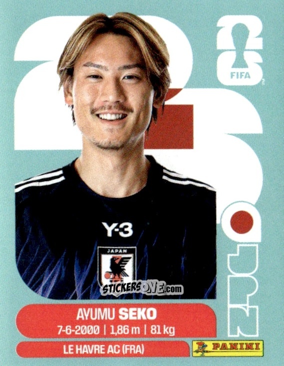 Cromo Ayumu Seko - Fifa World Cup 2026. Standard Edition n. JPN4 - Panini