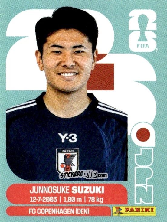 Figurina Junnosuke Suzuki - Fifa World Cup 2026. Standard Edition n. JPN5 - Panini