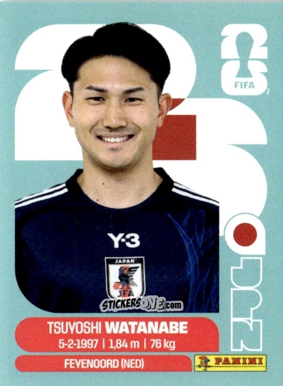 Cromo Tsuyoshi Watanabe - Fifa World Cup 2026. Standard Edition n. JPN7 - Panini