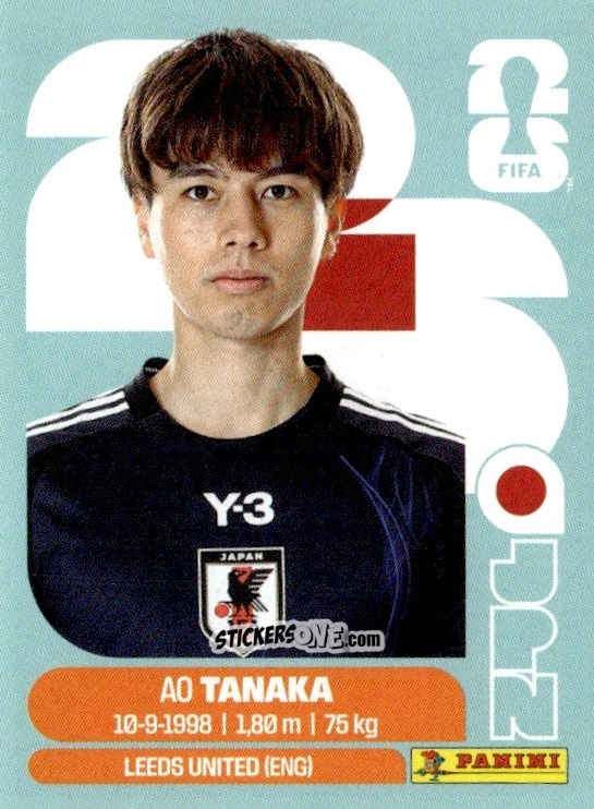 Cromo Ao Tanaka - Fifa World Cup 2026. Standard Edition n. JPN10 - Panini