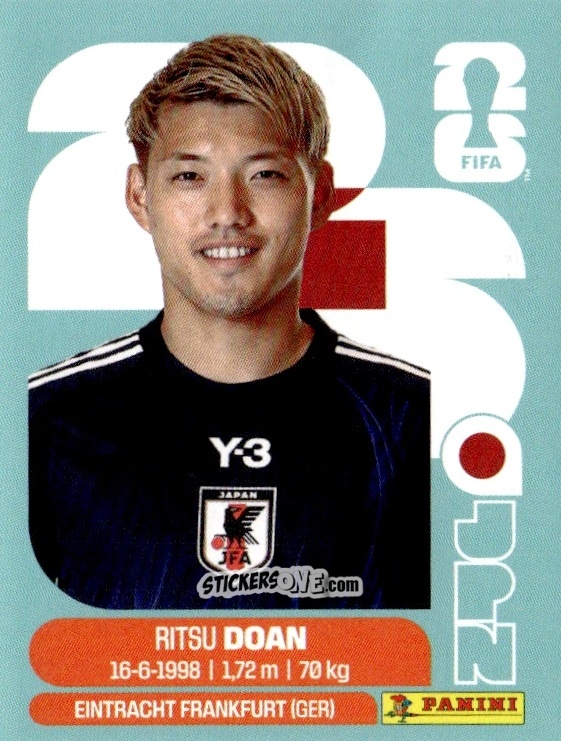 Cromo Ritsu Doan - Fifa World Cup 2026. Standard Edition n. JPN14 - Panini