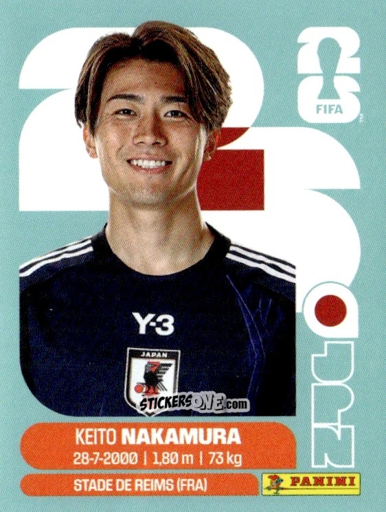 Figurina Keito Nakamura - Fifa World Cup 2026. Standard Edition n. JPN15 - Panini