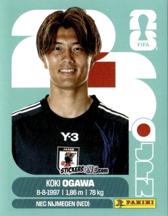 Figurina Koki Ogawa - Fifa World Cup 2026. Standard Edition n. JPN19 - Panini