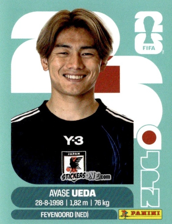 Cromo Ayase Ueda - Fifa World Cup 2026. Standard Edition n. JPN20 - Panini