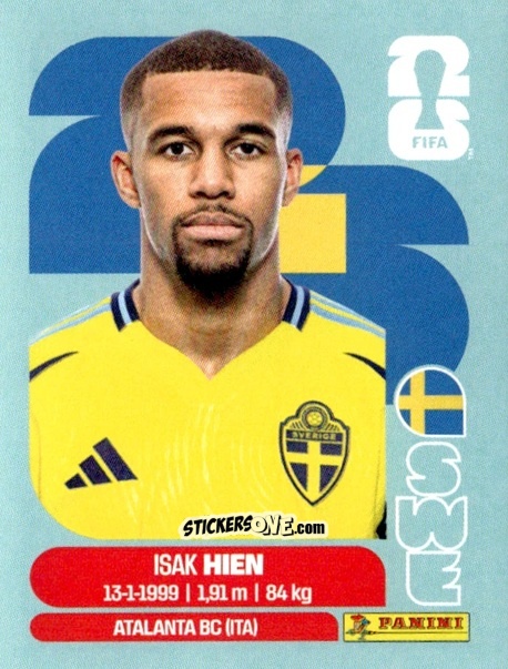 Cromo Isak Hien - Fifa World Cup 2026. Standard Edition n. SWE3 - Panini
