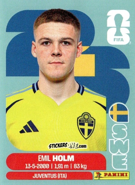 Sticker Emil Holm - Fifa World Cup 2026. Standard Edition n. SWE5 - Panini
