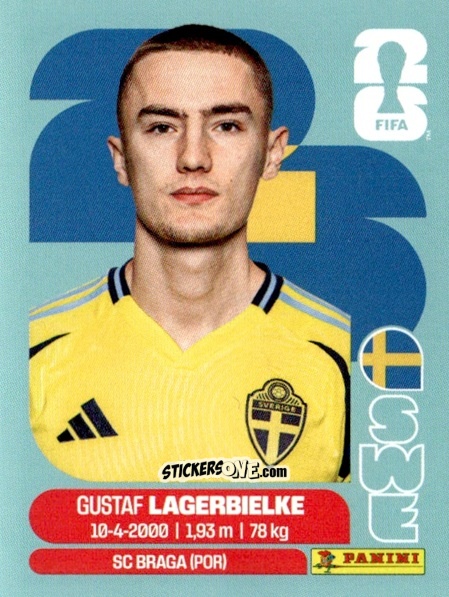 Sticker Gustaf Lagerbielke - Fifa World Cup 2026. Standard Edition n. SWE7 - Panini