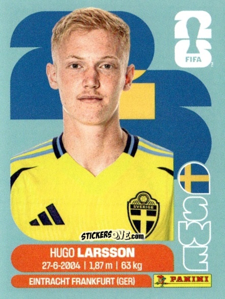 Sticker Hugo Larsson - Fifa World Cup 2026. Standard Edition n. SWE9 - Panini