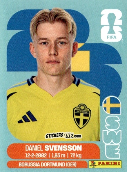 Sticker Daniel Svensson - Fifa World Cup 2026. Standard Edition n. SWE14 - Panini