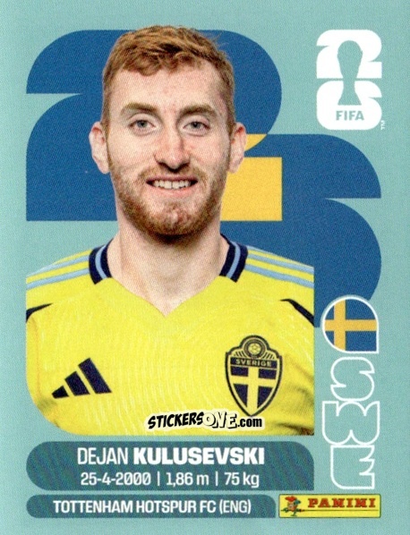 Cromo Dejan Kulusevski - Fifa World Cup 2026. Standard Edition n. SWE17 - Panini