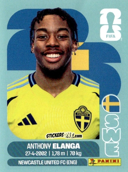 Sticker Anthony Elanga - Fifa World Cup 2026. Standard Edition n. SWE18 - Panini