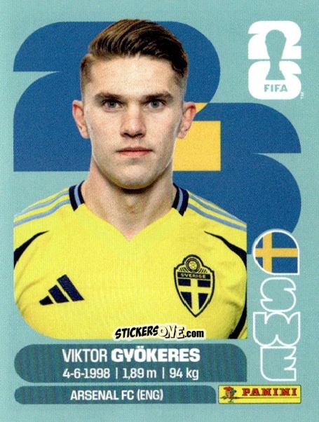 Sticker Viktor Gyökeres - Fifa World Cup 2026. Standard Edition n. SWE20 - Panini