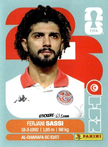 Figurina Ferjani Sassi - Fifa World Cup 2026. Standard Edition n. TUN11 - Panini