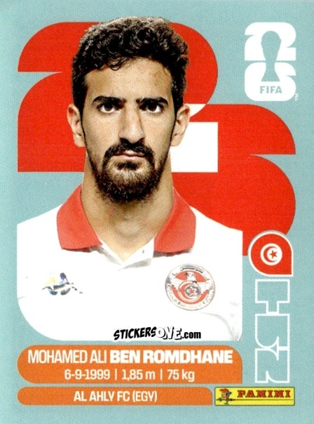 Figurina Mohamed Ali Ben Romdhane - Fifa World Cup 2026. Standard Edition n. TUN12 - Panini