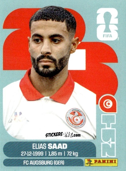 Figurina Elias Saad - Fifa World Cup 2026. Standard Edition n. TUN16 - Panini