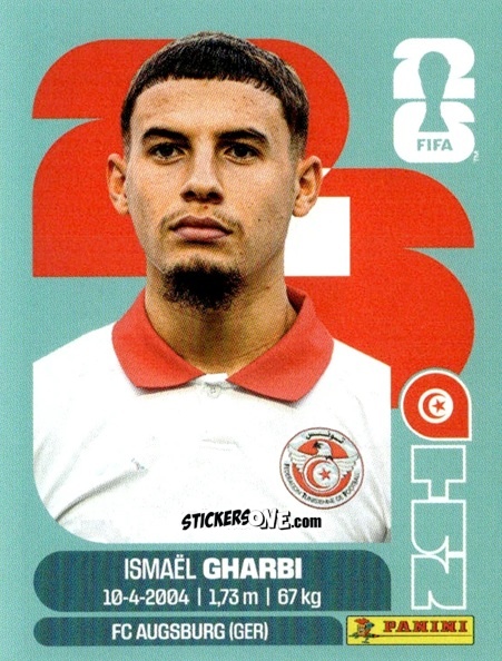 Figurina Ismael Gharbi - Fifa World Cup 2026. Standard Edition n. TUN18 - Panini