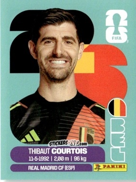 Figurina Thibaut Courtois - Fifa World Cup 2026. Standard Edition n. BEL2 - Panini