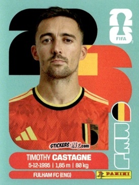 Sticker Timothy Castagne - Fifa World Cup 2026. Standard Edition n. BEL4 - Panini