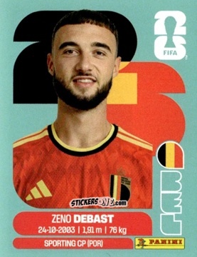 Sticker Zeno Debast - Fifa World Cup 2026. Standard Edition n. BEL5 - Panini