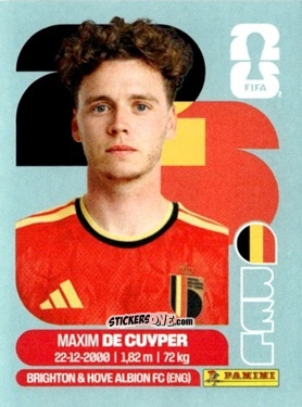 Cromo Maxim De Cuyper - Fifa World Cup 2026. Standard Edition n. BEL7 - Panini