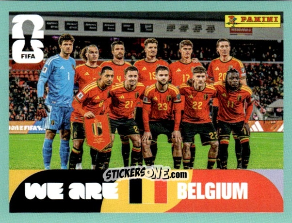 Cromo Team Photo - Fifa World Cup 2026. Standard Edition n. BEL13 - Panini