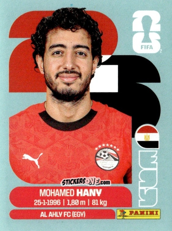 Figurina Mohamed Hany - Fifa World Cup 2026. Standard Edition n. EGY3 - Panini