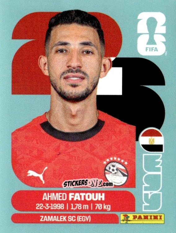 Figurina Ahmed Abou El Fotouh - Fifa World Cup 2026. Standard Edition n. EGY9 - Panini