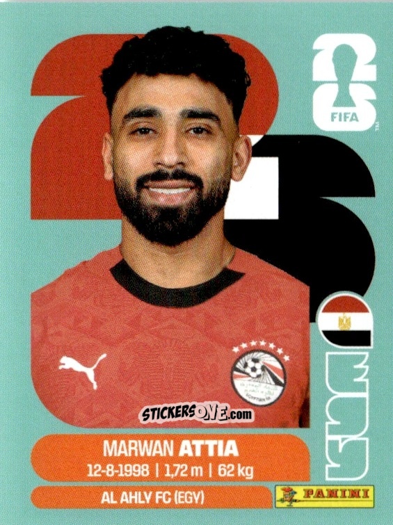 Figurina Marwan Attia - Fifa World Cup 2026. Standard Edition n. EGY10 - Panini