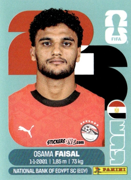Figurina Osama Faisal - Fifa World Cup 2026. Standard Edition n. EGY16 - Panini
