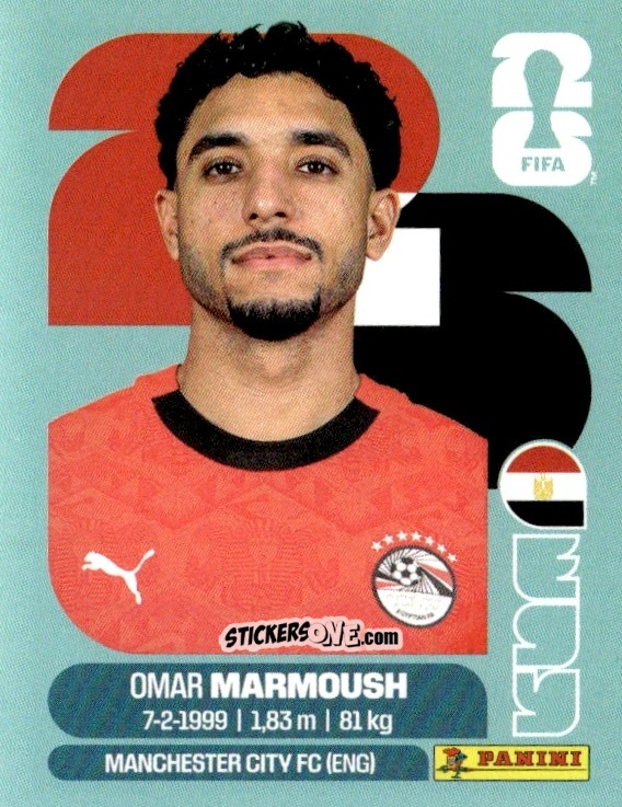 Figurina Omar Marmoush - Fifa World Cup 2026. Standard Edition n. EGY20 - Panini