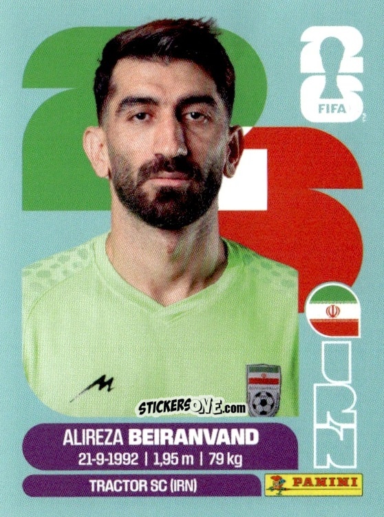 Cromo Alireza Beiranvand - Fifa World Cup 2026. Standard Edition n. IRN2 - Panini
