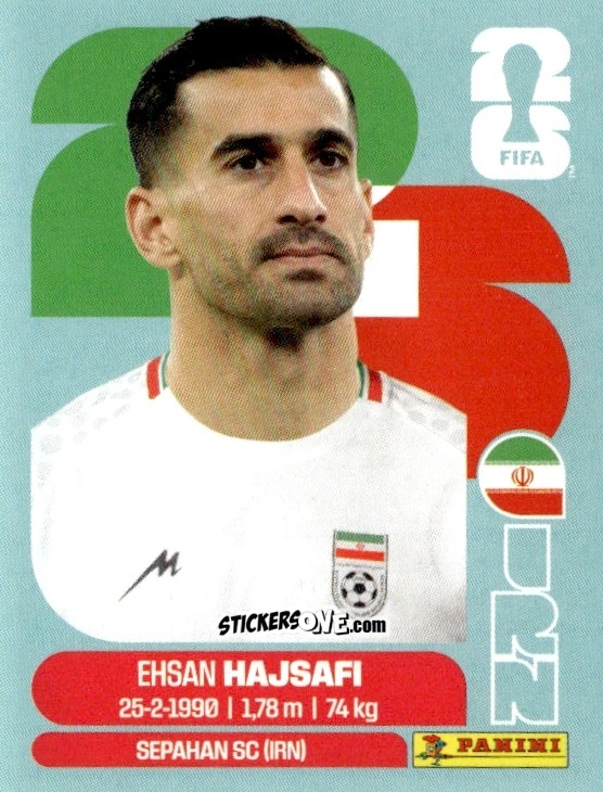 Cromo Ehsan Hajsafi - Fifa World Cup 2026. Standard Edition n. IRN4 - Panini