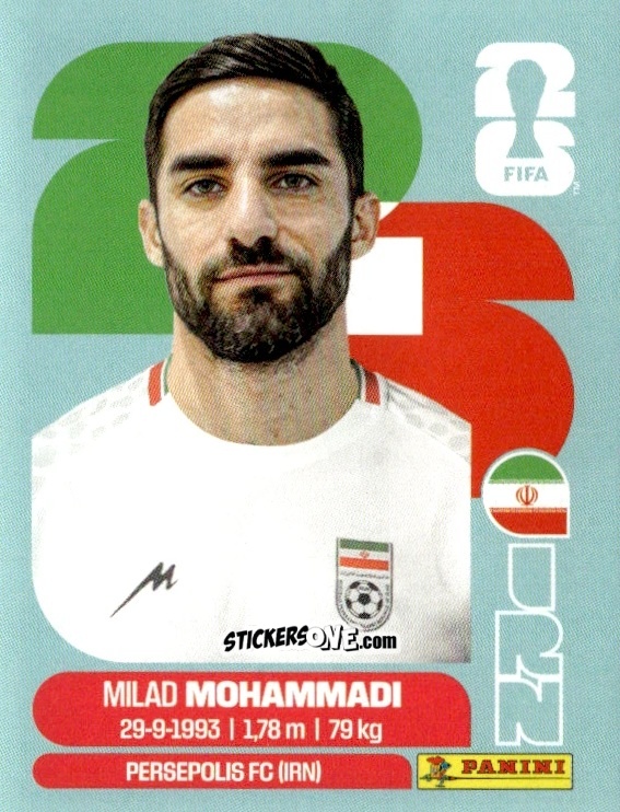 Cromo Milad Mohammadi - Fifa World Cup 2026. Standard Edition n. IRN5 - Panini