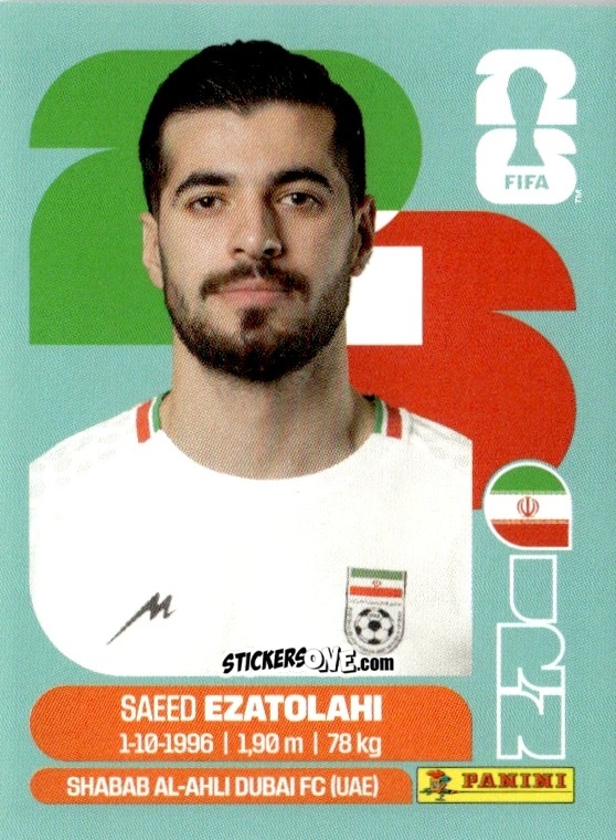 Cromo Saeid Ezatolahi - Fifa World Cup 2026. Standard Edition n. IRN11 - Panini