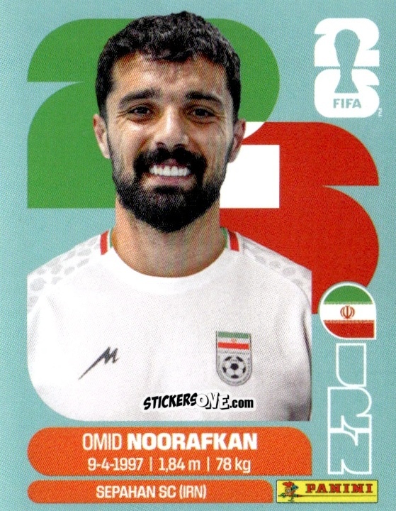 Sticker Omid Noorafkan - Fifa World Cup 2026. Standard Edition n. IRN14 - Panini