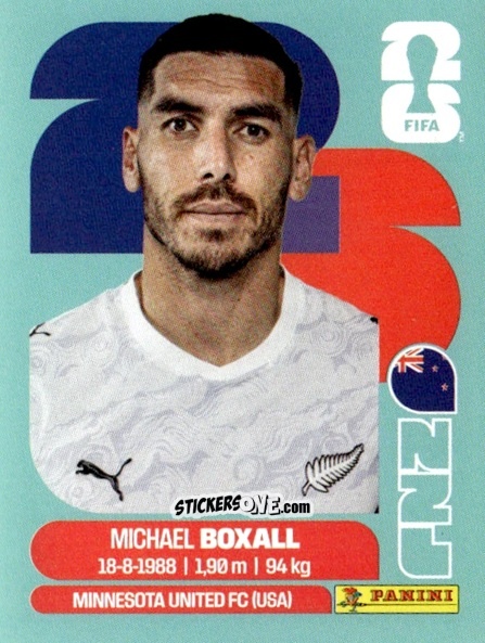 Cromo Michael Boxall - Fifa World Cup 2026. Standard Edition n. NZL4 - Panini