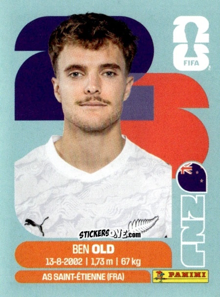 Figurina Ben Old - Fifa World Cup 2026. Standard Edition n. NZL16 - Panini