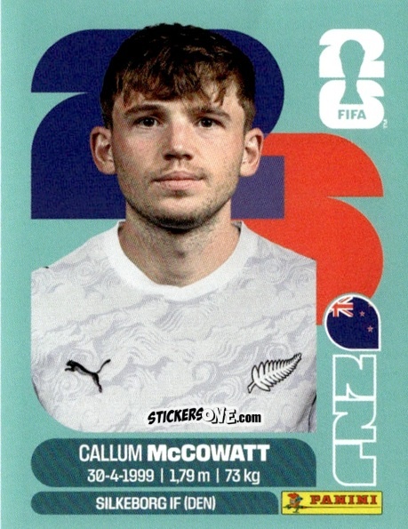 Cromo Callum McCowatt - Fifa World Cup 2026. Standard Edition n. NZL19 - Panini