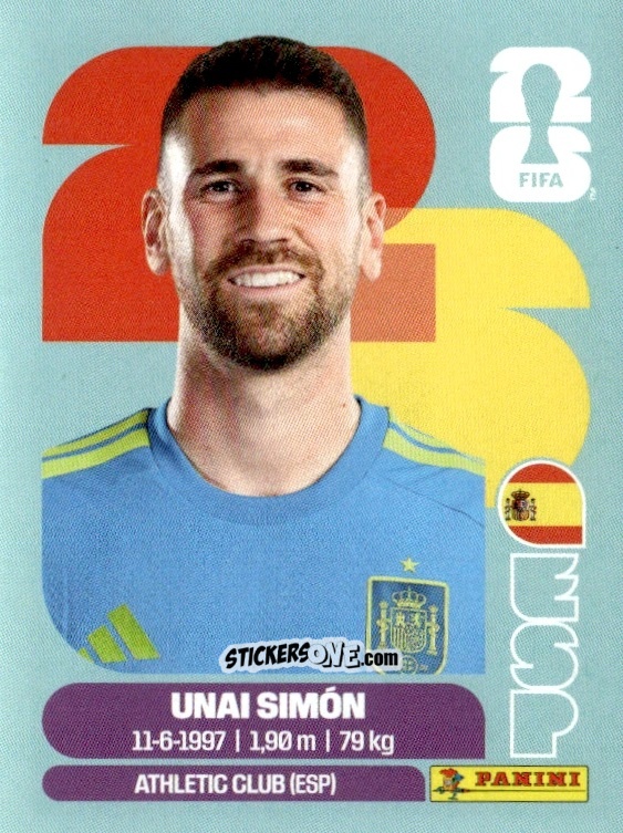 Figurina Unai Simon - Fifa World Cup 2026. Standard Edition n. ESP2 - Panini
