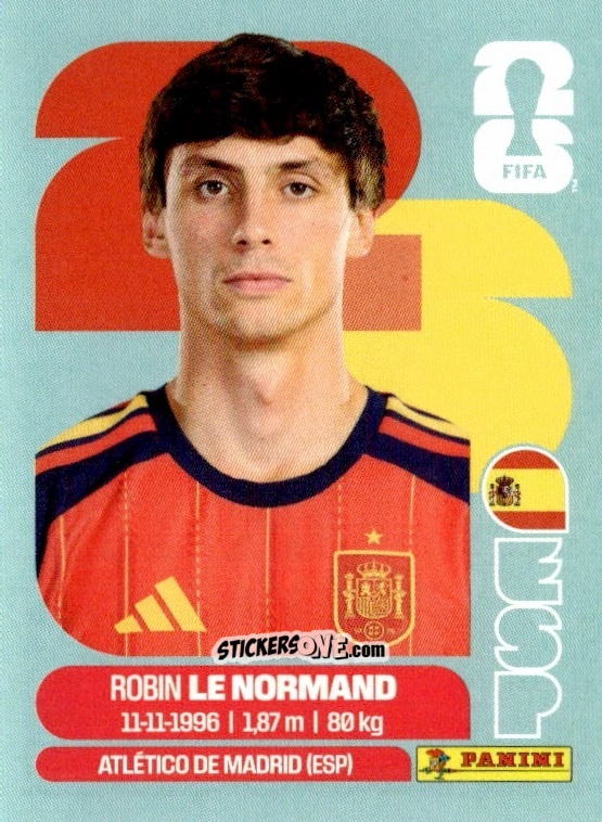 Sticker Robin Le Normand - Fifa World Cup 2026. Standard Edition n. ESP3 - Panini