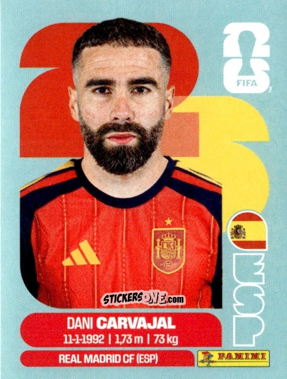 Sticker Dani Carvajal - Fifa World Cup 2026. Standard Edition n. ESP7 - Panini