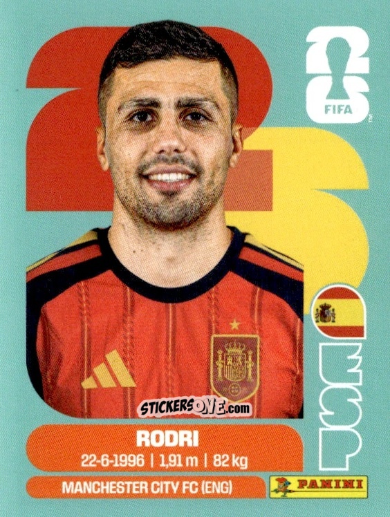 Figurina Rodri - Fifa World Cup 2026. Standard Edition n. ESP10 - Panini