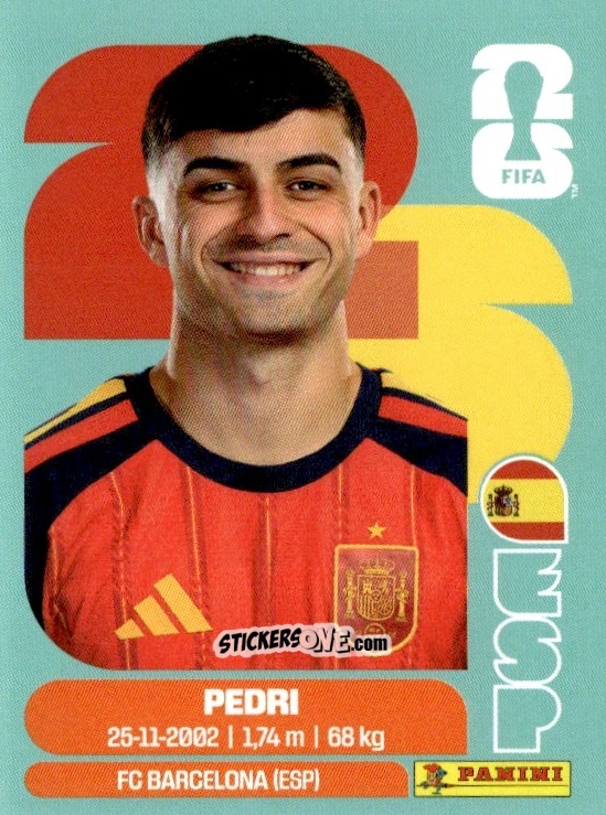 Sticker Pedri - Fifa World Cup 2026. Standard Edition n. ESP11 - Panini