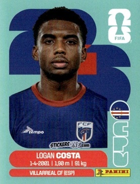 Sticker Logan Costa - Fifa World Cup 2026. Standard Edition n. CPV3 - Panini