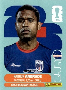 Cromo Patrick Andrade - Fifa World Cup 2026. Standard Edition n. CPV11 - Panini