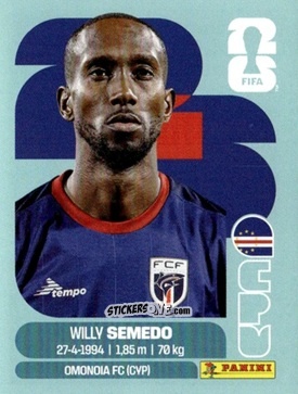 Cromo Willy Semedo - Fifa World Cup 2026. Standard Edition n. CPV19 - Panini